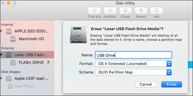 Format usb drive for mac install